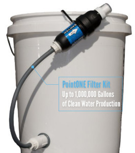 bucket water filtration kit - one filter provides clean water for 100 people for 5 years